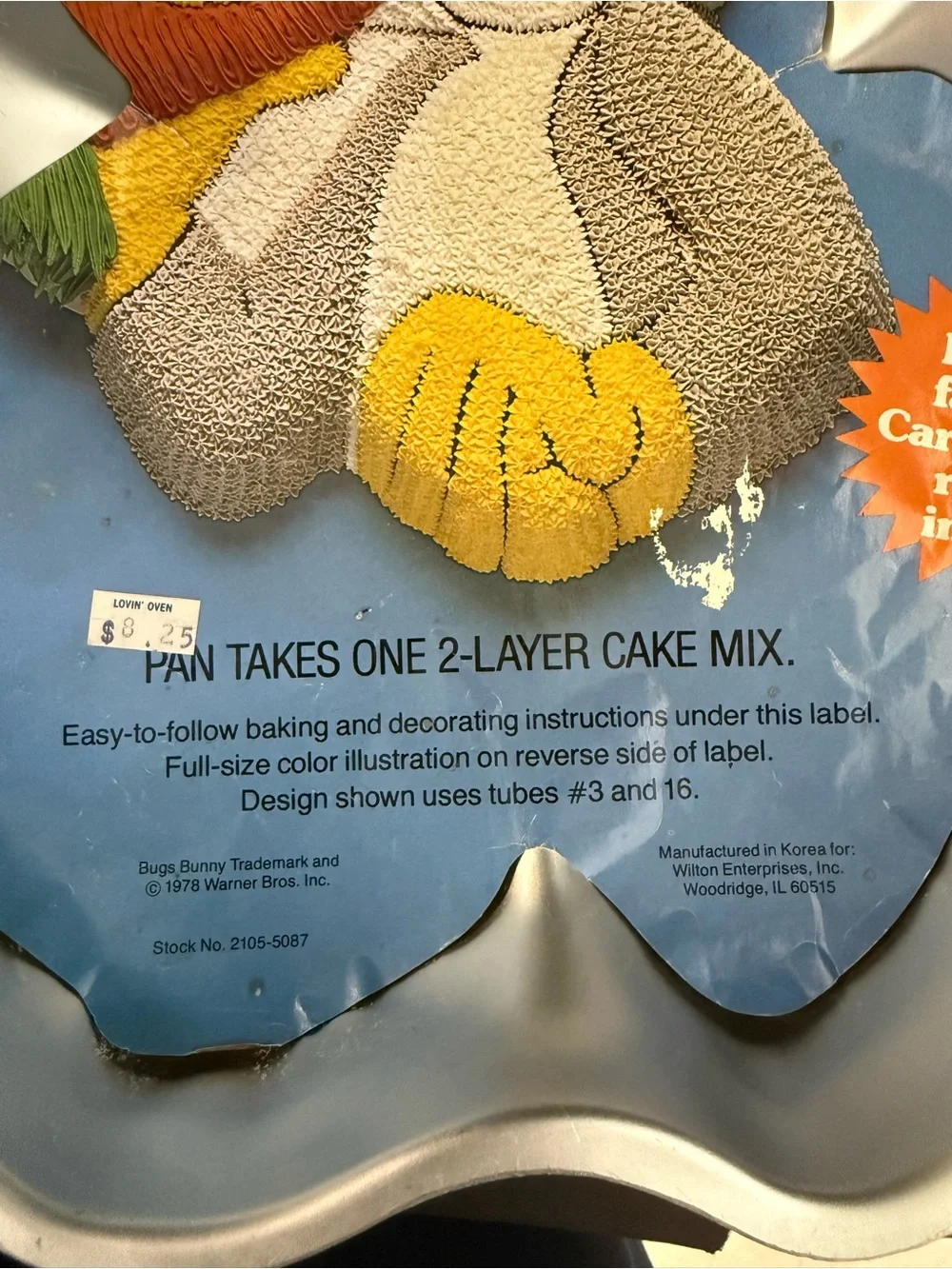 Bugs Bunny Wilton Cake Pan Vintage Includes Insert No 2105-5087